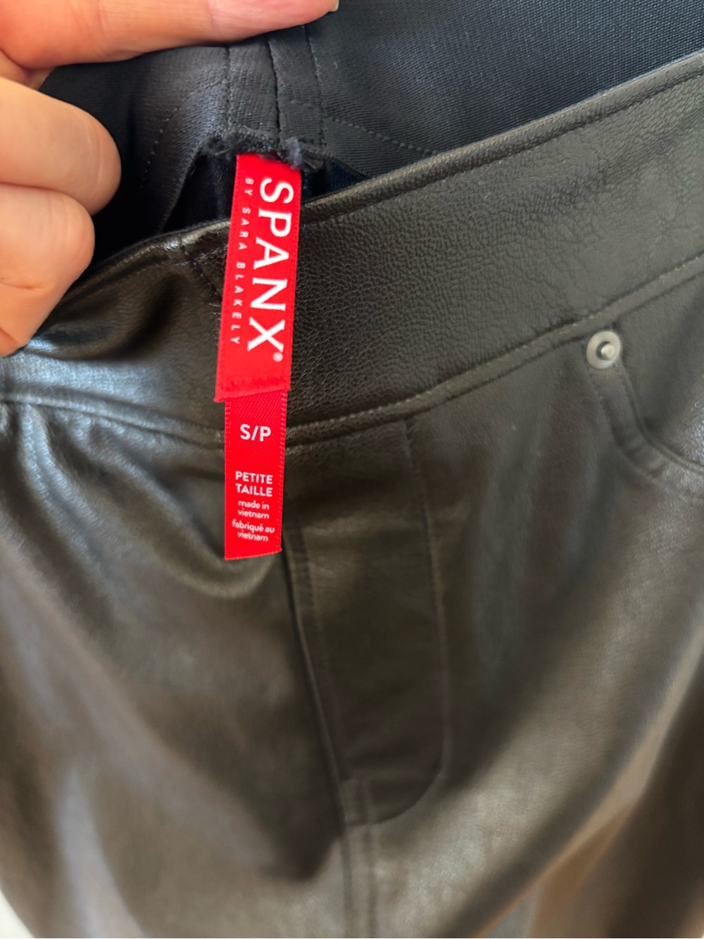 SPANX Black Faux Leather Leggings - Picture 3 of 5